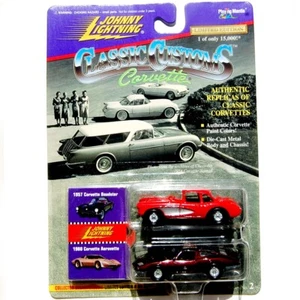 Johnny Lightning classic Customs Corvettes 2 Pack | 57 Roadster, 80 Aerovette - Picture 1 of 1
