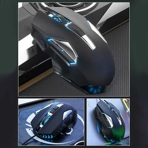 RGB Gaming Mouse 7200 DPI Programmable Buttons Backlight Software UK - Picture 1 of 28