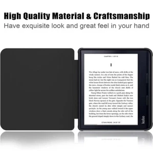 Premium Case PU Leather Protective Cover For Kobo Libra 2 7" Hybrid Flip Stand - Picture 1 of 18