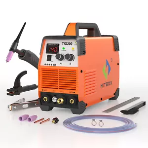 HITBOX TIG-Schweißgerät HF 200A WIG/MMA 2-in-1 Schweißmaschine mit Nachgas Neu - Picture 1 of 7