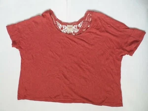 Women's Mossimo Top with Crochet Back Red Size: L - Picture 1 of 3