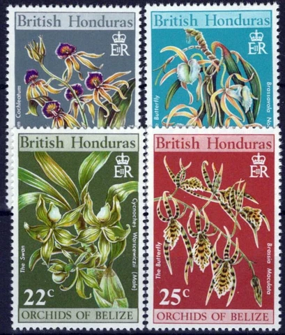 ZAYIX British Honduras 255-258 MNH Flowers Plants Orchids 071423S16 Cover