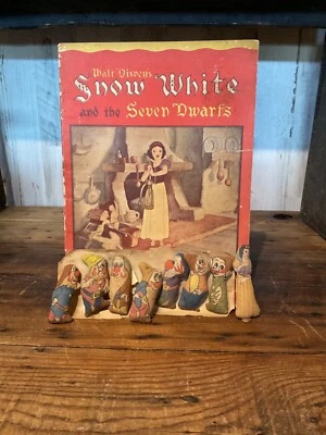 Blancanieves y los 7 enanitos figuras blandas y libro Whitman 1938 Foto 1 de 4