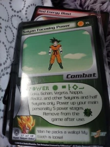 Dragonball Z DBZ Trading Card 2000 Combat Saiyan Focusing Power - #35 Near Mint - Foto 1 di 2