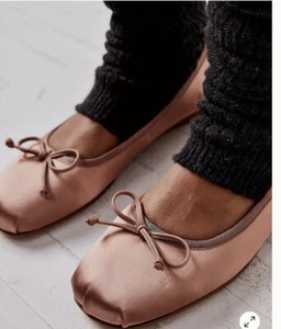 Jeffrey Campbell Tutu Neutral Satin Ballet Flat - size 10 - Picture 1 of 16