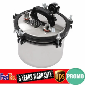 Esterilizador profesional en autoclave de vapor 8L para equipos de laboratorio cultivo medio NUEVO - Imagen 1 de 22