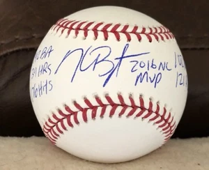 Kris Bryant 2016 NL MVP STAT BALL signiert Baseball MLB authentifiziert nur 50 hergestellt - Bild 1 von 5