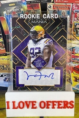 1/2 RAIDERS 2022 WILD CARD MANIA NEIL FARRELL JR ROOKIE AUTOGRAPH RARE BLUE HOLO - Image 1 of 4