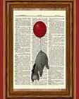 Eeyore Winnie the Pooh Dictionary Art Print Picture Poster Red Balloon Nursery