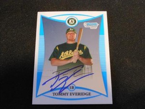 Oakland A's Tommy Everidge Signed 2008 Bowman Chrome Autograph Card #BCP86  113
