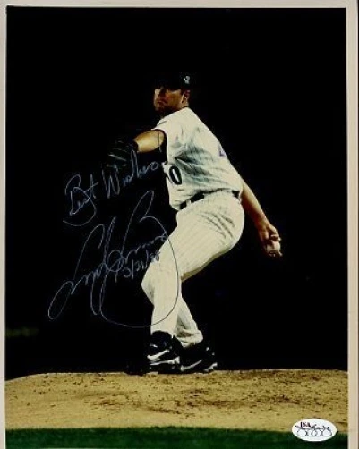 Auténtica pegatina autografiada por Andy Benes firmada por Jsa Cert 8x10  Foto 1 de 1