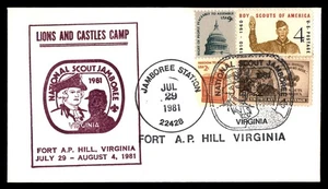 Mayfairstamps US FDC 1981 Virginia block boy scouts and National scout jamboree - Picture 1 of 2