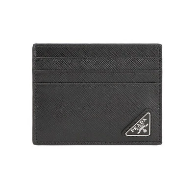 Prada Saffiano Triangle Logo Card Wallet 2MC223 QHH F0002 48875815 - Image 1 of 2