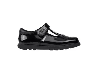 ToeZone Lilo Mädchen Einhorn Design Schulschuhe in Schwarz Lack - Bild 1 von 5
