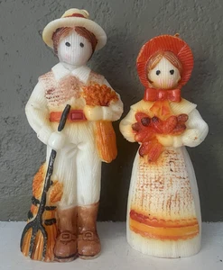 VINTAGE KERZEN VON LENOX - HANDGEFERTIGTES MAISSCHALEN PUPPENPAAR - Bild 1 von 6