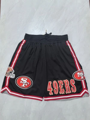 2025 New San Francisco 49ers NFL Men Black Pockets stitched Shorts Size US - Image 1 of 4