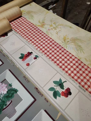 Lote Papel Pintado Vintage Algunos Daños Sobre Papel (Lote D1) Foto 1 de 3