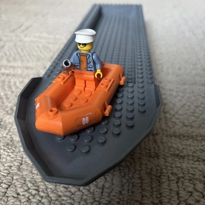 LEGO Boat Ship Hull & Deck Only City COAST GUARD  16" White - Image 1 of 4