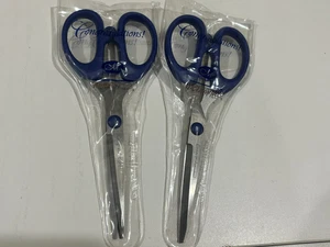 Creative Memories LOT Congratulations Scissors Straight Edge *2* Pair 2.5" Blade - Picture 1 of 1