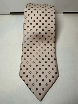 VTG Ferrell Reed 100% Silk Tie Pink Black Geometric Mens Necktie EUC 59” x 3.25” - Image 1 of 4