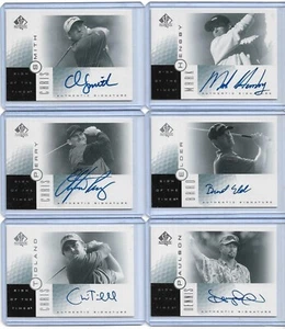 AWESOME 2001 UPPER DECK SP AUTHENTIC AUTOGRAPH GOLF CARD PGA LOT (6) DIFFERENT - Picture 1 of 2