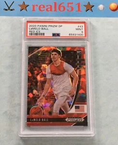 2020 Prizm Red Ice Prizms #43 LaMELO BALL Rookie | PSA 9 Mint | Hornets RC - Bild 1 von 4