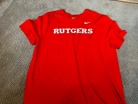 Rutgers University Scarlet Knights Nike Dri-Fit Short Sleeve Shirt Men's Red 3XL Cover