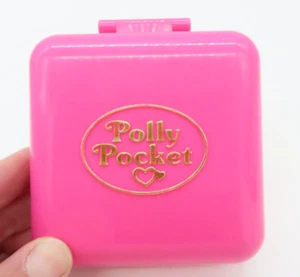 Polly Pocket Bluebird 1989 Party Time Birthday Surprise Compact Only Square Pink - Picture 1 of 13