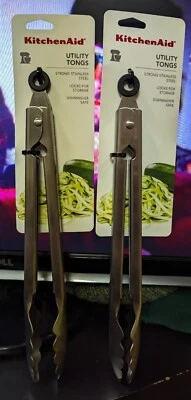 2 Pares de Pinzas Utilitarias KitchenAid Acero Inoxidable Bloqueo 2 Juegos Foto 1 de 3