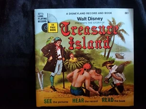 WALT DISNEY Treasure Island Story Book & 7" RECORD  - Picture 1 of 3