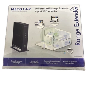 NETGEAR WN2500RP Universal Dual Band WiFi Range Extender 4-port Adapter 5ghz - Photo 1/5