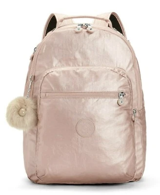 Kipling CLAS SEOUL Backpack with Laptop Compartment - Metallic Blush RRP £94 - Image 1 of 4