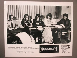 Megadeth Promo Foto 8 x 10 glänzend schwarz & weiß 1987! - Bild 1 von 1