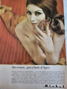 1962 Michel Lipstick nail polish A dash of spice Pretty Redhead Vintage Ad - Picture 1 of 1