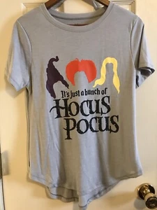 Disney Hocus Pocus Camiseta Mujer’s Talla 11-13 Junior’s Gris Delgado Halloween Tee - Imagen 1 de 7