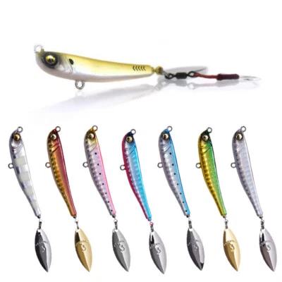 5PCS Fishing Jigs Metal VIB Spoons Lure Blade Bait Rotating Spinner Long Casting - Image 1 of 4
