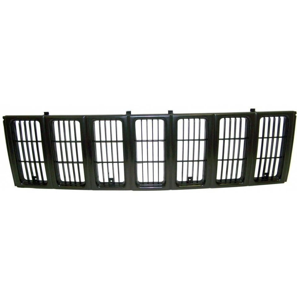 New Sherman 076-99-1 Grille Bare Gloss Black Plastic Fits Jeep Cherokee - Imagem 1 de 1
