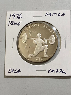 1976 SAMOA PROOF COIN .925 SILVER OR .9041 ACTUAL SILVERWEIGHT - Image 1 of 2