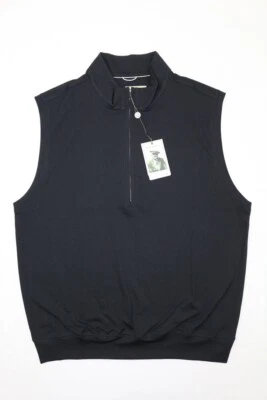 Colete de golfe Donald Ross desempenho Fairway 1/2 zíper preto tamanho M - Imagem 1 de 4