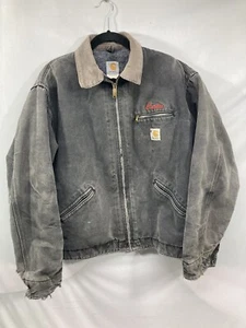 Vintage Carhartt Detroit Linned Faded Distressed  Workers Jacket 1988 Usa Made - Picture 1 of 16