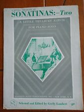 A Little Treasury of Sonatinas Two 2 For Piano Solo Ed. by Cecily Lambert 1952