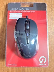 Shintaro SHLM02 Wired 1600DPI 6 Button USB Laser Mouse - Black - Picture 1 of 2