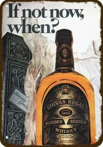 1974 CHIVAS REGAL Scotch Vintage-Look-Edge ****DECORATIVE REPLICA METAL SIGN**** - Picture 1 of 1