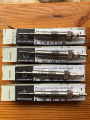 Комплект из 4 подлинных свечей накаливания Mercedes-Benz подходит для двигателя OM607 A0001591600 совершенно новые - Изображение 1 из 4