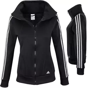 Adidas Damen Trainingsjacke Sport Jacke Fitness Firebird Tracktop schwarz/silber - Bild 1 von 12