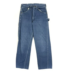 Vintage 70's Wrangler Blue Bell Carpenter Jeans Unisex Size 28x28 USA Made - Picture 1 of 7