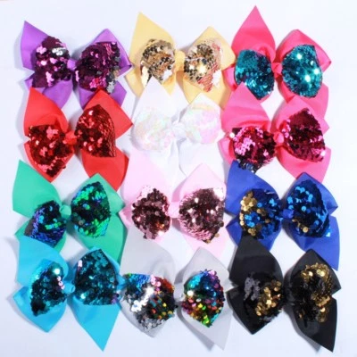 20PCS 12CM New Dovetail Grosgrain Fabric Hair Bows For Hair Clips - Image 1 of 4