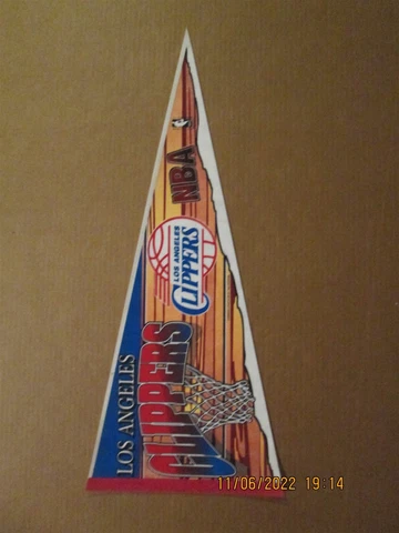 NBA Los Angeles Clippers Vintage Circa 1990's Team Logo Basketball Net Pennant Cover