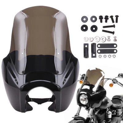 For Harley Dyna Super Glide T-Sport Club Style 15" Front Fairing Windshield Kits Foto 1 de 4