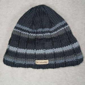 Columbia Blue Fleece Wool Blend Winter Beanie Hat Cap Adult Unisex OS